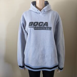 Vintage Boca Authentic stripe hoodie, size large